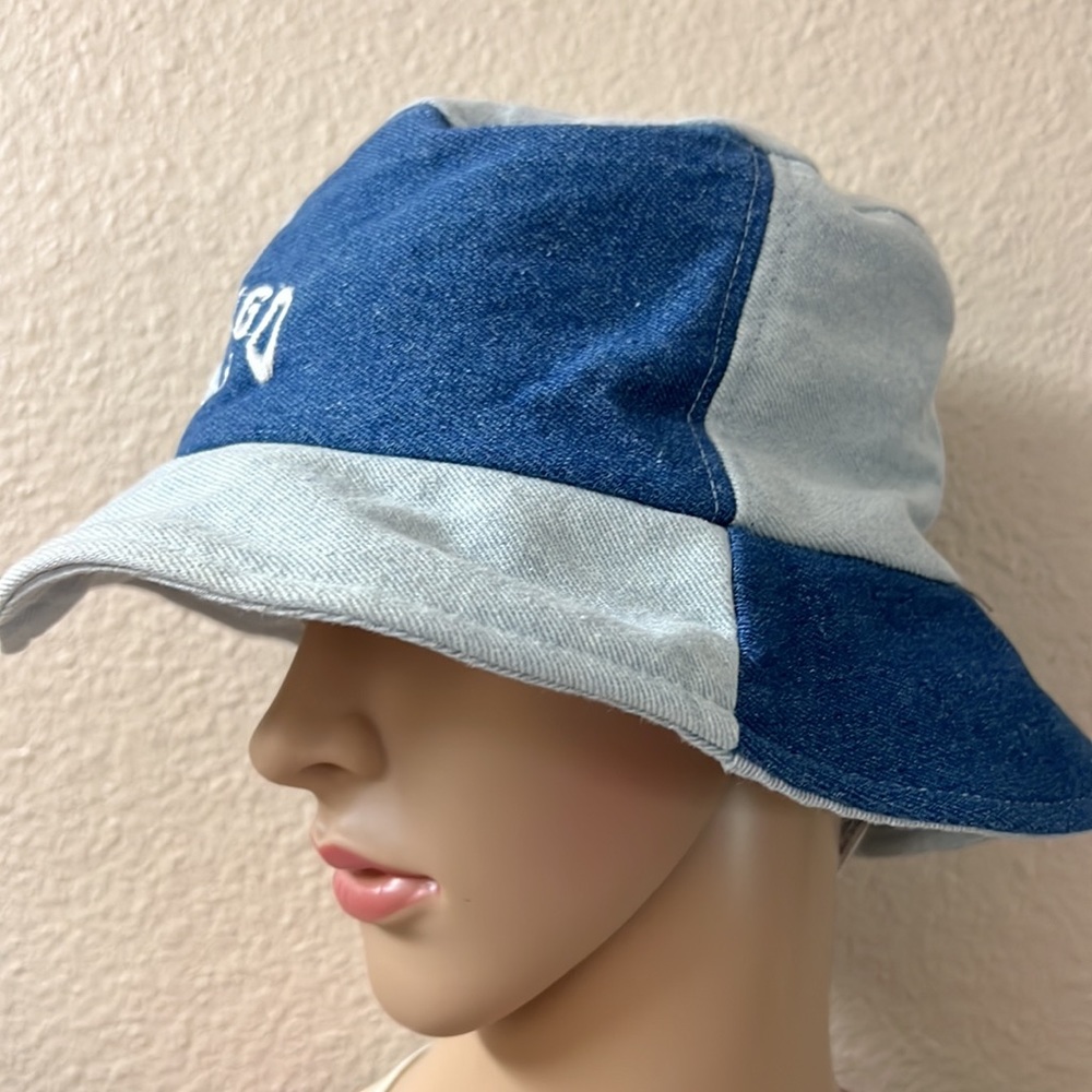 Bongo Patchwork Bucket Hat Jean Denim Vintage Uni… - image 3